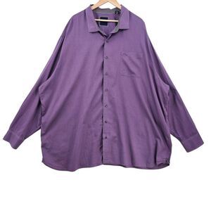 Tommy Bahama Mens 4XT Purple Pima Cotton Long Sleeve Button Up Shirt
